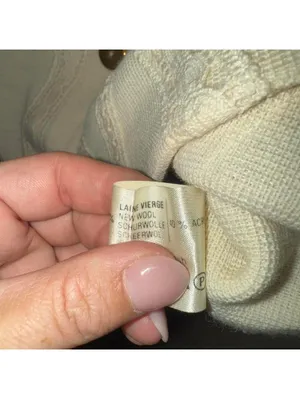 Women's Cream and White Jacket Size M thumbnail 4