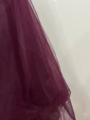 La FEMME 30334 Corset Sheer Bodice Tulle A-Line Gown In Dark Berry 4 FLAW thumbnail 9