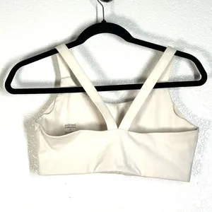Girlfriend Collective M Ivory Topanga High-Neck Criss-Cross Sports Bra Top thumbnail 3