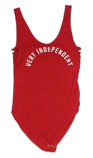 Victoria’s Secret PINK "Very Independent" Patriotic Bodysuit Red Medium thumbnail 1