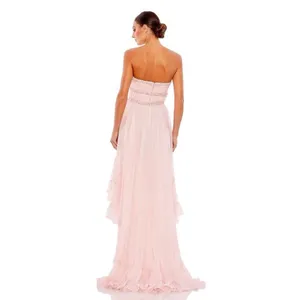 NWT Mac Duggal 68096 Pink Strapless‎ High Low Gown Sz 6 $498 thumbnail 2