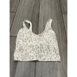Lululemon Align Tank Top Womens Size 2 Antique White Cheetah Camo Padded Sporty thumbnail 2