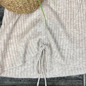 Steve Madden BB Dakota Ivory Ribbed Long Sleeve Knit Sweater Dress L thumbnail 5