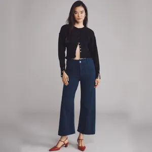 Maeve Anthropologie The Colette Jeans Womens 27 Crop High Rise Wide Leg Denim thumbnail 11