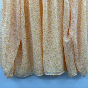 Ann‎ Taylor Yellow Orange Floral Long Sleeved Shirred Yoke Blouse Sz XL NEW thumbnail 3