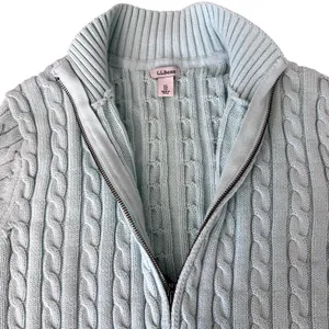 EUC L.L. Bean 100% Cotton Mint Fisherman Sweater Women's XL thumbnail 4