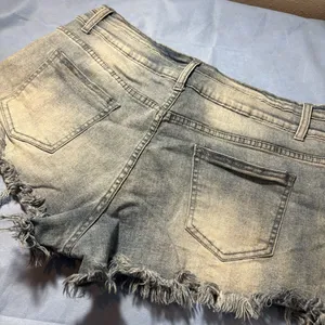 Source Unknown Light Blue Frayed Jean Shorts thumbnail 5