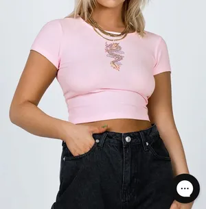 dragon crop top graphic tee thumbnail 1