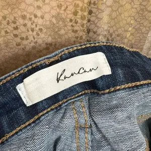 KanCan Dark Wash Nala Mid Rise Frayed Ankle Skinny Jeans XL/14 thumbnail 4