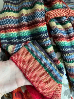 Marine Layer Almere Long Fringe Cardigan In Multi Stripe Small thumbnail 6