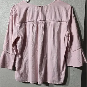 Abercrombie & Fitch Women's‎ Blush Boho Trumpet Bell 3/4 Sleeve Blouse M Prairie thumbnail 2