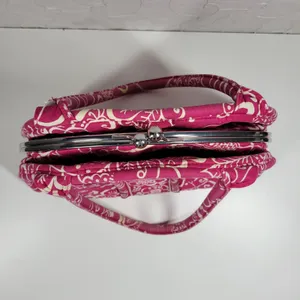 VTG Vera Bradley Eloise Bag Large Barbie Hot Pink Kiss Lock Dome Shoulder Purse thumbnail 11