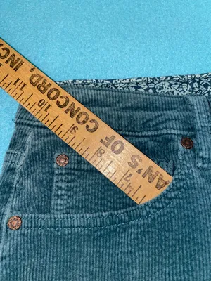 SOFT SURROUNDINGS Corduroy green teal straight leg button zipper closure size 14 thumbnail 10