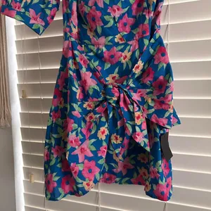 Lulus Thoroughly Sweet Floral One Shoulder Dress | medium mod retro thumbnail 3