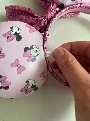 Disney Pink Minnie Mouse Sequin Bow Headband thumbnail 3