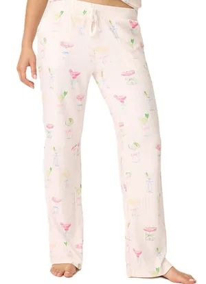 NEW P.J. Salvage Pretty Punch cocktail Pajama Set Baby Pink Stripe Size S thumbnail 6