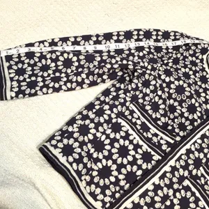 Madison Hill NY Embroidered Cotton Open Front Blazer Jacket Shacket Navy Size 6 thumbnail 5