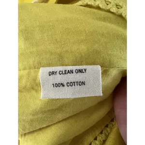 Anthropologie‎ Floreat Yellow and White Lace Cloud Dress Sleeveless Size 4 thumbnail 3