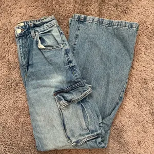 Cotton‎ On Curvy Cargo Jeans Womens 26 Blue Excellent Wide Leg High Rise Utility thumbnail 3