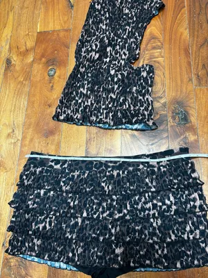 Lioness Match Point Mini Skort and Uno Tie Top Set in Leopard S / M thumbnail 11