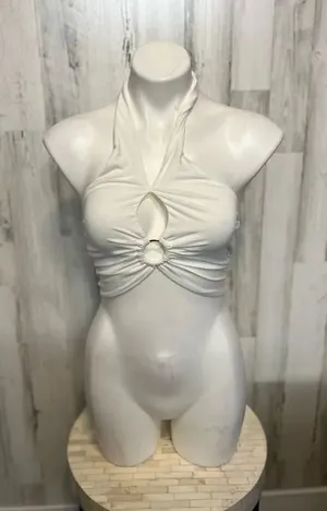 White crop top White thumbnail 1