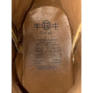 NIB Circle G Corral L6235 Women’s 8 Shedron Honey Brown Leather Ankle Boots NEW thumbnail 8