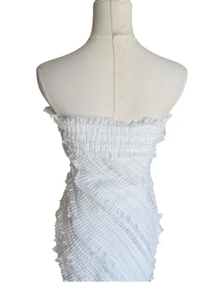 Endless Rose x Anthropologie - NWT Strapless Textured Mini Dress Bridal Sz S thumbnail 6