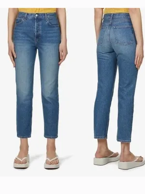 Reformation Hanna Mid Rise Relaxed Jean in Kama Wash thumbnail 2
