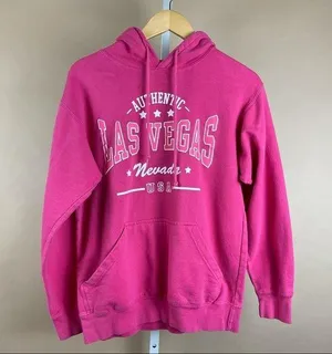 Point Women’s Size Small Hot Pink Las Vegas Nevada Hoodie Sweatshirt Vacation thumbnail 1