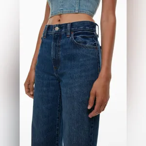ARITZIA DENIM FORUM Farrah Hi Rise Wide Leg Jeans Womens 32 Blue Dark Wash Pants thumbnail 6