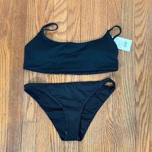 Andie Bikini Set Maui Top Cheeky Bikini‎ Bottom Black size M NWT thumbnail 5