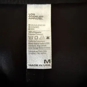 LOS ANGELES APPAREL | Black Poly Pleat Front Trousers | Medium thumbnail 6