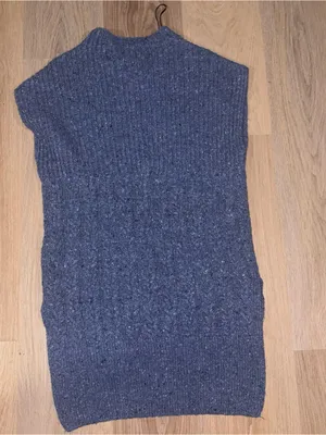 Massimo Dutti NWT Blue Italian Yarn Wool Knit Sweater - Size XS thumbnail 3