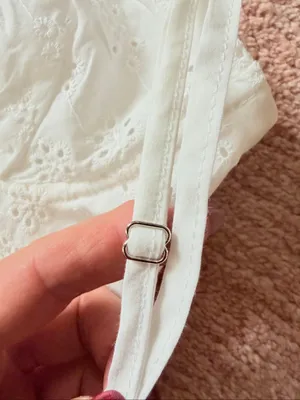 Zara White Eyelet Cotton Midi Sundress Corset Bustier Adjustable Straps NWT M thumbnail 4