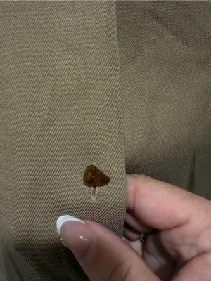 Vince button down shirt long sleeve small tan brown neutral capsule minimal FLAW thumbnail 7