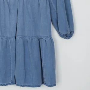 Old Navy Womens Chambray Tiered‎ Babydoll Dress Size XS Long Sleeve Cowgirl Boho thumbnail 3