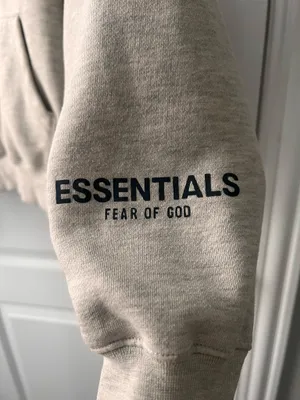 Fear of God Essentials Sweatshirt Hoodie Light Oatmeal XXS thumbnail 2