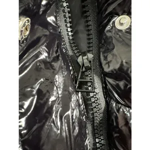 Stoosh Jacket Womens Medium Black Glossy Bubble Coat Cropped Shiny Puffer New thumbnail 10