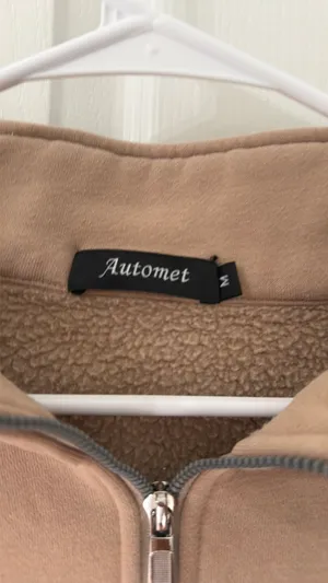Amazon Funnel Neck Quarter Zip Sweatshirt thumbnail 3