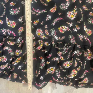 Old Navy Womens Top Dress Medium Black Floral Paisley Ruffle Long Sleeve thumbnail 12