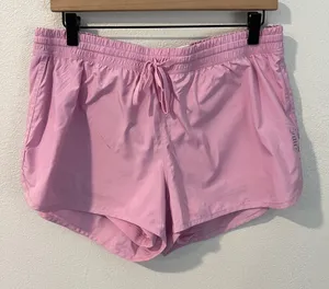 Juicy Couture Pink Lightweight Womens Drawstring Shorts Built In Briefs‎ Size L thumbnail 1