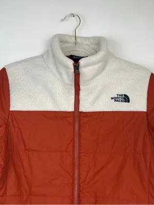 The North Face North Peak Puffer Sherpa Insulated Fleece Rust Jacket Size Medium thumbnail 2