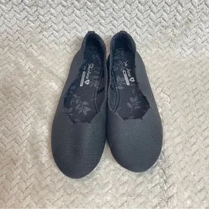 Skechers Cleo Black Knit Stretchy Ballet Flats‎ Women’s 8 | classic preppy thumbnail 2