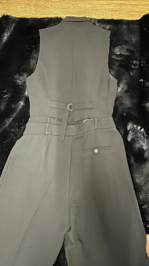 ZARA Black Sleeveless Oversized Vest Jumpsuit thumbnail 15