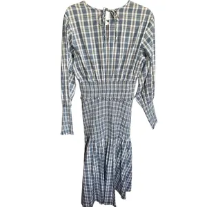 Something Navy Blanche Smocked Midi Dress Plaid Size XL SWED000212 Maternity‎ thumbnail 6