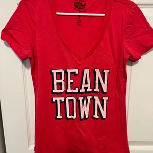 Local pride by Tom Snyder red bean town shirt in large thumbnail 1