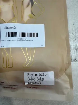 SHAPERX Tummy Control Shapewear Thong Bodysuit Seamless size small-medium thumbnail 11
