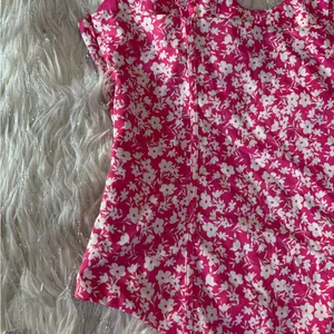 Zara Pink Floral Corset Bodysuit Side Zipper Closure Size M thumbnail 7