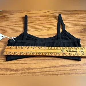 KHAITE Vara Bralette Black 100% Silk Knit Size Large NWT FLAWED** thumbnail 15