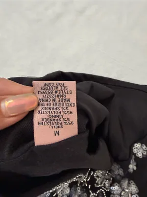 Faded Rose Black Beaded Sequin Tube Top M NWT Fairy Goth Y2K Party thumbnail 5